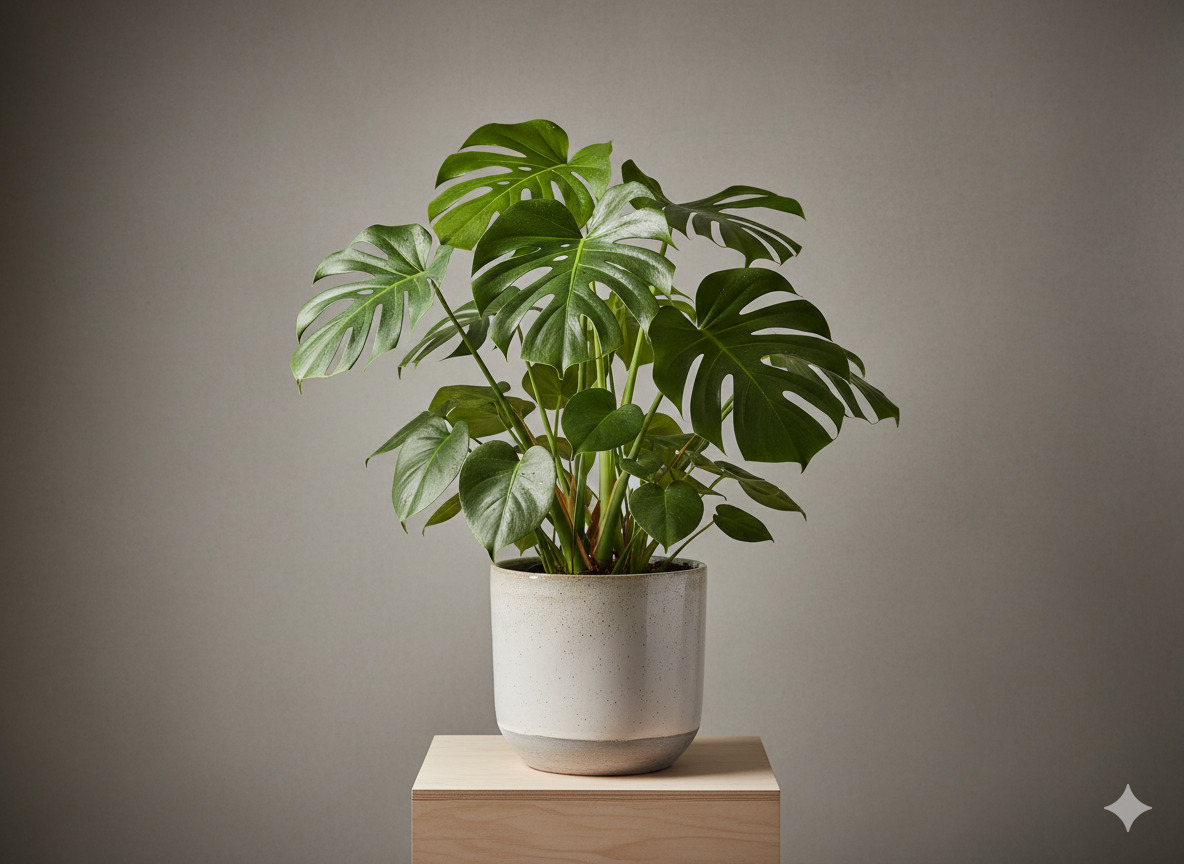 Monstera Deliciosa plante i keramisk potte